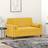 vidaXL 2 stk. velour Komplet pyntepude Gul (50x50cm)