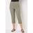 Roman Curve Cropped Stretch Trouser - Khaki Curve