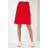 Roman Line Stretch Denim Skirt - Red