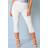 Roman Curve Cropped Stretch Trouser - White Curve