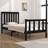 vidaXL Black Solid Wood Pine Bed Frame 90 x 190 cm