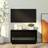 vidaXL 74 x 34 x 40 cm Massivt Fyrretræ Sort TV-bord