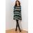 Roman Stripe Print Pocket Swing Dress