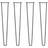 SkiSki legs Hairpin Raw Steel Table Leg 71cm 4pcs