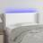 vidaXL med LED-lys 93 x 16 x 78/88 cm Kunstlæder Hvid Sengegavl