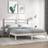 vidaXL Uden Madras 160x200 cm Massivt Fyrretræ Hvid Sengeramme