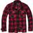 Brandit Jeff Fleece Shirt Long Sleeve (Rød Sort, 4XL)