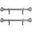 Decopolitan Curtain Rod Metal Antique Silver 12 to 20 Inches