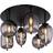 Globo Smoky 6 Semi-flush Black Light Ceiling Flush Light
