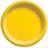 Amscan 69915.09 Disposable Round Dinner Paper Plates Tablewear Party Supplies, 10.5” Yellow