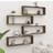 vidaXL Cube Shelves 4 pcs Smoked Oak 100 x 15 x 30 cm Wall Shelf