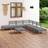 vidaXL 8 Piece Garden Solid Pinewood Grey Outdoor Lounge Set