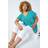 Roman Curve Spot Frill Sleeve Top