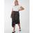 Blue Vanilla Curve Asymmetric Hem Midi Skirt