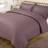 Dreamscene Satin Stripe Duvet Cover Silver, Purple, White (260x220cm)