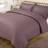 Dreamscene Satin Stripe Duvet Cover Silver, White, Purple (260x220cm)