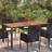 vidaXL Garden Table with Wooden Top 190 x 90 x 75 cm