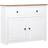 vidaXL Solid Pine Wood White 2 Sideboard