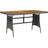 vidaXL Grey Garden Table 130 x 70 x 72 cm