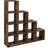 Vasagle Stair Shaped Cube Organiser Rustic Brown Book Shelf