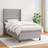 vidaXL Boxspringbett mit Matratze 80x200 cm Hellgrau Rahmenbett