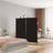 vidaXL 2-Panels 175 x 180 cm Stof Sort Rumdeler