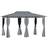OutSunny Double Roof Gazebo - Grey 3x4 m