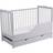 MCC Direct Brooklyn Baby Cot Crib Grey with Mattress 26x49.2"