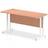 Impulse 1400/600 Rectangle White Cantilever Leg Desk Beech