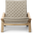 Carl Hansen & Søn FK11 Plico Oiled Oak/Natural Loungestol 74cm