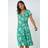 Roman Floral Print Stretch Wrap Dress