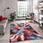 Think Rugs Brooklyn 21278 Modern Hand Red, Pink, Multicolour, Blue