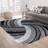 Modern Soft Swirl Shimmer Shaggy Grey, Black