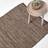 Homescapes Madras Leather Hemp Rug Brown