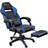 tectake Gaming chair Comodo With footrest black/blue