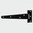 Timco Pair of Light Tee Hinges Black LTH4BB