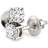 Jewelco London 18ct White Gold Diamond Screw Back Solitaire Stud Earrings Carat