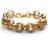 Jewelco London Belcher Bracelet - Gold/Transparent