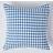 Homescapes Houndstooth Cotton Cushion Cover Blue (60x60cm)