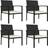 vidaXL 4x Garden Poly Garden Dining Chair