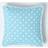 Homescapes Dots Cotton Polka Dots Cushion Cover Blue