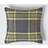 Homescapes & Tartan Pattern Cushion Cover Grey, Yellow (45x45cm)