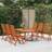 vidaXL Jul-52 Solid Wood Eucalyptus Garden Patio Dining Set, 1 Table incl. 6 Chairs