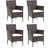 vidaXL 4x Garden Poly Garden Dining Chair