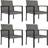 vidaXL 4x Garden Poly Garden Dining Chair