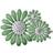 Georg Jensen DAISY HAIR CLIP SILVER VIVID GREEN ENAMEL