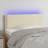 vidaXL med LED-lys 100x5x78/88 cm Kunstlæder Cremefarvet Sengegavl