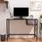vidaXL Computerbord 100 x 36 x 74 cm Hærdet Glas Hvid Marmor Skrivebord