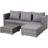 OutSunny 860-091V70 - Grey Outdoor Lounge Set, 1 Table incl. 2 Sofas