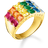Thomas Sabo Ring colourful stones pavé gold multicoloured TR2359-996-7-60